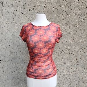 FREE PEOPLE sheer floral top